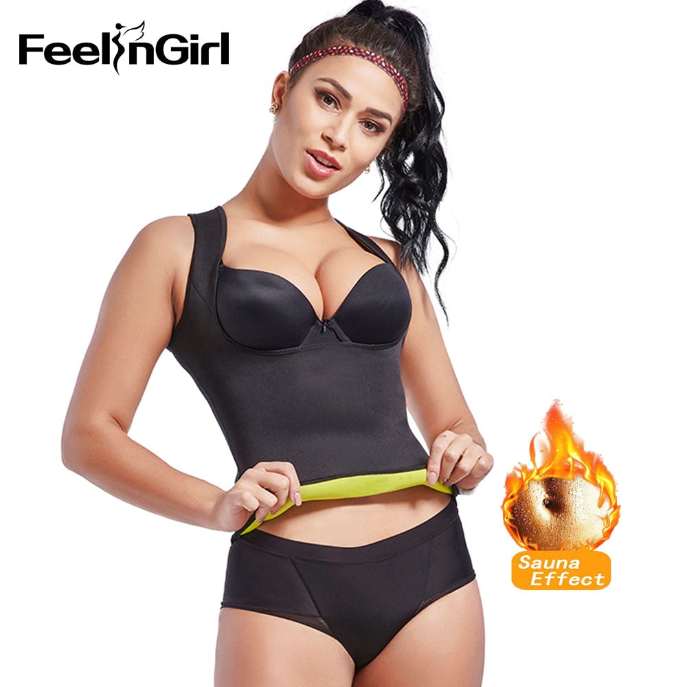 FeelinGirl New Women Neoprene Shapewear Push Up Vest Waist Trainer