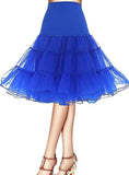 Traditional Knee-Length Skirts for Wedding Three Hoops Underskirts Western Party Crinoline Skirts Colorful Petticoats Three Size