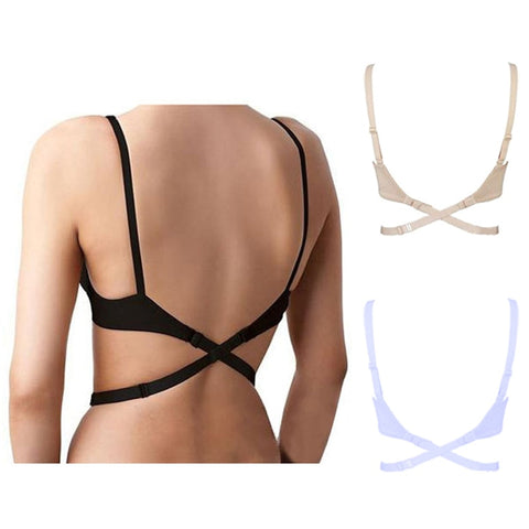 3Pcs Women Low Back Bra Strap Converter Sexy Bra Belt Invisible Adjustable Underwear Back Backless Bra Extender Accessories