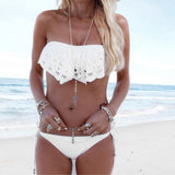 Summer Sexy Crochet Low Waist Bikini Set Swimwear Women Female Lady Girls Swimsuit Beach Wear Bathing Suits new