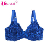 Mierside ZBW015 Big Bra Single Breathable Unlined Floral Lace Women Nylon Push Up Bra Bralette Summer Style 32-40C D E F DD DDD