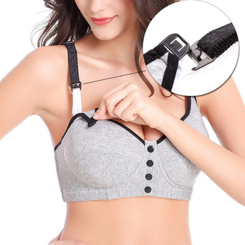 Maternity Nursing Bras Front Buckle Wire Free Women Breastfeeding Pregnant Bra Soft Cotton Underwear LM93