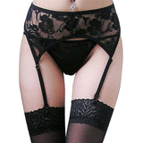 Black/ White Floral Lace Sexy Garter Belt