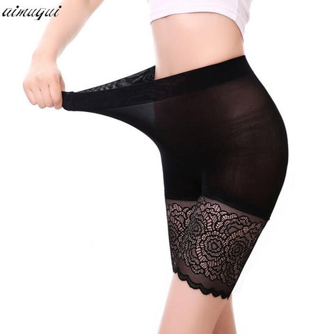 high waist safety short pants breathable slim underwear knickers sexy lace shorts under skirt casual summer panties boyshort