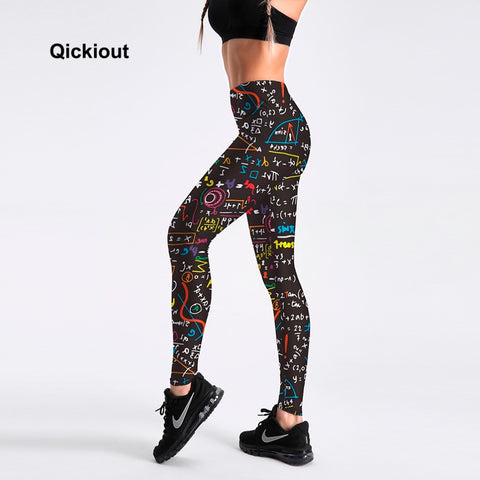 Qickitout Leggings fitness legging womens push up leggings letter styles winter pants women Black transparent leggings