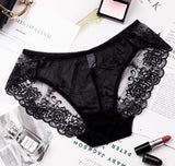 Women's Sexy Lace Panties Seamless Breathable Rose Underwear