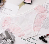 Women's Sexy Lace Panties Seamless Breathable Rose Underwear