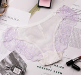 Women's Sexy Lace Panties Seamless Breathable Rose Underwear