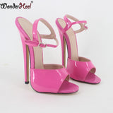 Wonderheel  summer Extreme high heel appr. 7" heel  Sexy fetish High Heel BUCKLE STRAP  stiletto heel WOMEN sexy SANDALS