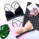 SP&CITY Sporty Style Letter Patterned Push Up Bra Fashion Soft Seamlesss Bra Women Sexy Lingerie Feamle Silicon Bras