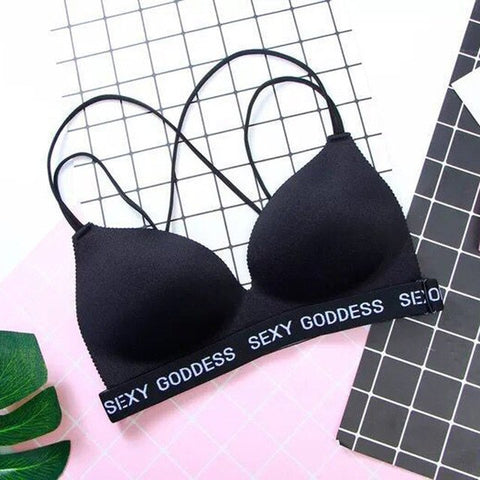 SP&CITY Sporty Style Letter Patterned Push Up Bra Fashion Soft Seamlesss Bra Women Sexy Lingerie Feamle Silicon Bras