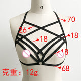 Women Sexy Fashion Ladies Halter Elastic Cage Sexy Strappy Bra Bustier Polyester Bra Strap