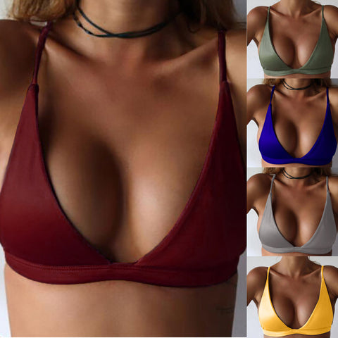 Women Push-Up Padded Bikini Top Bandeau Swimwear Swimsuit Beachwear