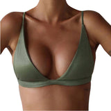 Women Push-Up Padded Bikini Top Bandeau Swimwear Swimsuit Beachwear