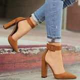 Women Pumps Ankle Strap Women Helels For Wedding Shoes Women Heels Classic High Heels Extreme Heeled Sandals 12CM Ladies Red888