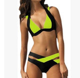 European and American swimsuit color split female sexy swimsuit sexy bikini lady