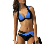 European and American swimsuit color split female sexy swimsuit sexy bikini lady