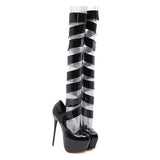 ankle strap heels 16CM sexy High Heels shoes Pumps women heels Party Shoes for Women Platform Pumps ladies black heels  YMA404