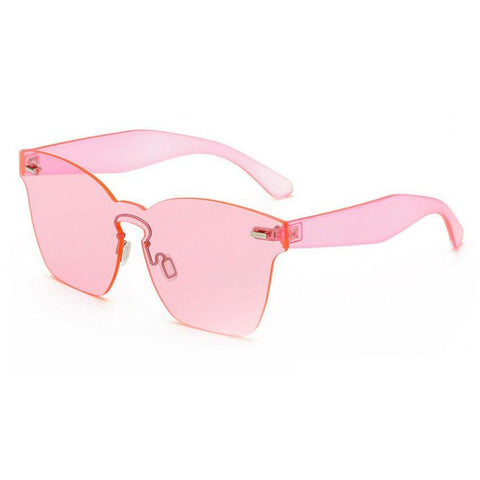 RTBOFY One Piece Rimless Candy Corlor Sunglasses Women Vintage Eyewear Female Unique Style UV400