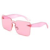 RTBOFY Rimless Sunglasses Women Vintage acetate frame unique style summer shades UV400