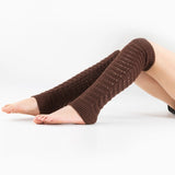 Women Winter Warm Knit Leg Warmers Crochet Leggings Twist Hole Slouch Boot leggings Wave pattern hollow leggings girl casual