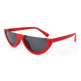 Trendy Half Frame Rimless Flat Top Sunglasses Women Fashion Clear Glasses For Female xx189