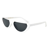 Trendy Half Frame Rimless Flat Top Sunglasses Women Fashion Clear Glasses For Female xx189