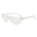 Trendy Half Frame Rimless Flat Top Sunglasses Women Fashion Clear Glasses For Female xx189