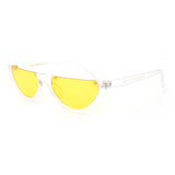 Trendy Half Frame Rimless Flat Top Sunglasses Women Fashion Clear Glasses For Female xx189