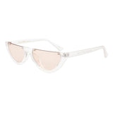 Trendy Half Frame Rimless Flat Top Sunglasses Women Fashion Clear Glasses For Female xx189