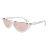 Trendy Half Frame Rimless Flat Top Sunglasses Women Fashion Clear Glasses For Female xx189