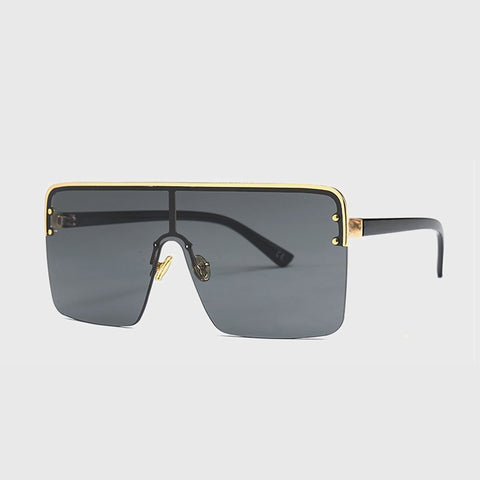 Oversize Sunglasses Women Semi-Rimless Square Sunglasses Men One Piece Lens Eyewear UV400 xx683