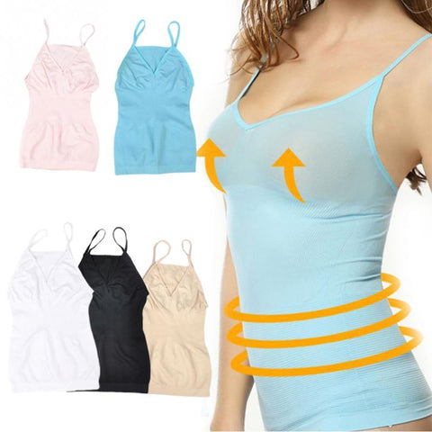 2019 Women Slimming Tank Top Tummy Control Seamless Vest Cami Shaper Body abdominal ShapeWear spaghetti vest female camisole