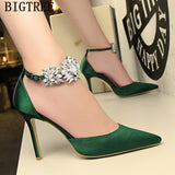 mary jane shoes wedding heels dress shoes women pumps rhinestone heels blue shoes high heels sandals women chaussure femme talon