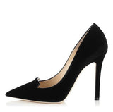 2019 Newest spring Shallow heels Pointed Toe thin heel Women Pumps Dress Stiletto shoes Women real leather supper high heels